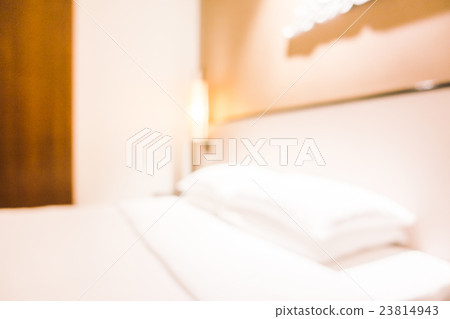 Blur White pillow on bed 23814943
