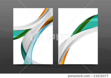 Blue wave annual report cover template 23816077