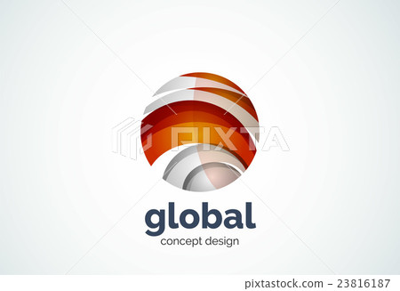 Sphere Logo Template Global Or World Concept Stock Illustration 23816187 Pixta