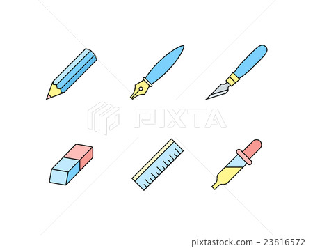 Drawing and painting tools icons Drawing and painting tools icons 23816572