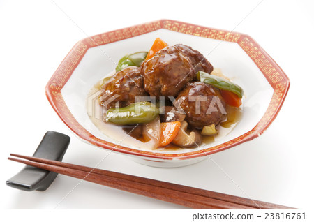 Meat dumplings sweet and sour sauce Meat dumplings sweet and sour sauce 23816761