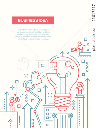 Business Idea - line design brochure poster 23817217