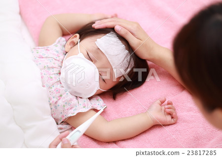 Mom cares for a poor baby 23817285