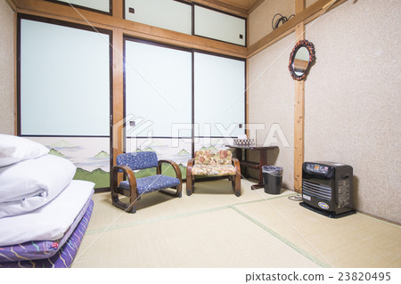 traditional Japanese style bedroom, Tatami mat traditional Japanese style bedroom, Tatami mat 23820495