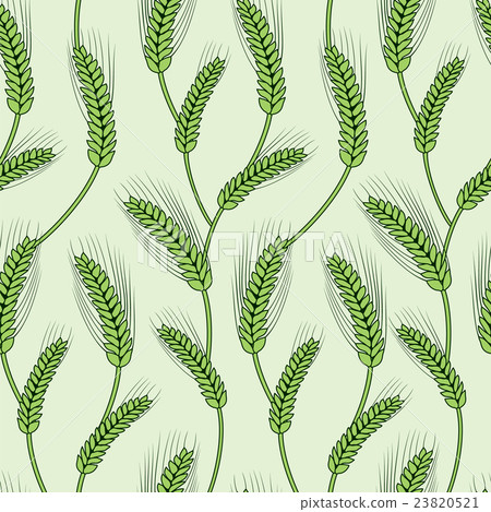 Green rice seamless pattern. - Stock Illustration [23820521] - PIXTA