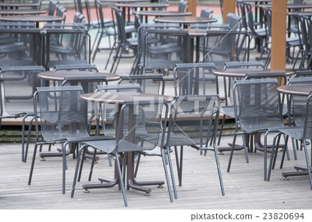 chairs for relaxing in the public park 23820694