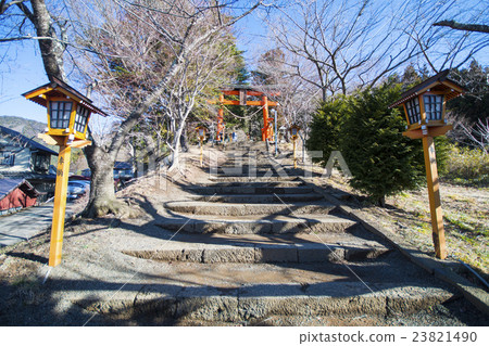Path way up to Chureito pagoda viewpoint Path way up to Chureito pagoda viewpoint 23821490
