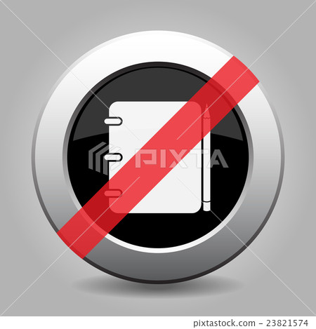 gray chrome button - no notepad with pencil 23821574