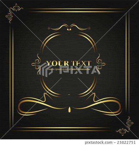 Ornate frames gold design card - Stock Illustration [23822751] - PIXTA