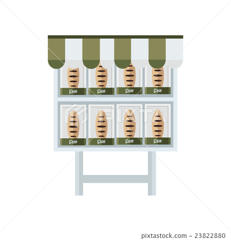 French bread on tray brown, green color French bread on tray brown, green color 23822880