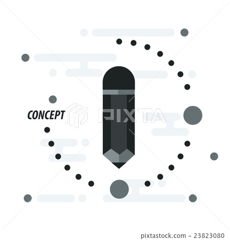 Pencil concept template black Pencil concept template black 23823080