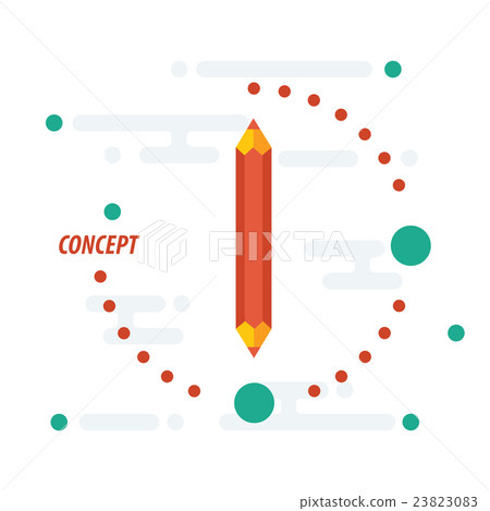 Pencil concept vector orange Pencil concept vector orange 23823083