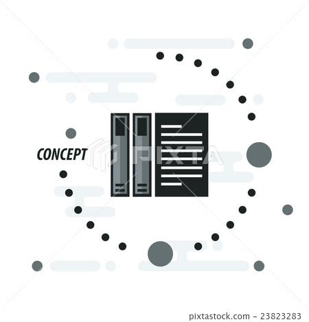 Binders concept and paper black Binders concept and paper black 23823283