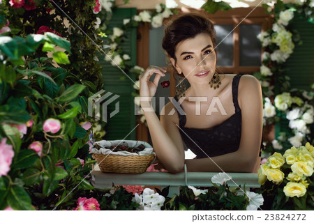 Young girl dressed in Italian style 23824272