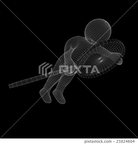 man looking through a magnifying glass man looking through a magnifying glass 23824604