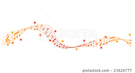 Autumn leaves fall note background - Stock Illustration [23826777] - PIXTA