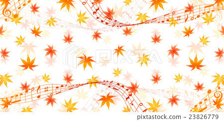 Autumn leaves fall note background - Stock Illustration [23826779] - PIXTA