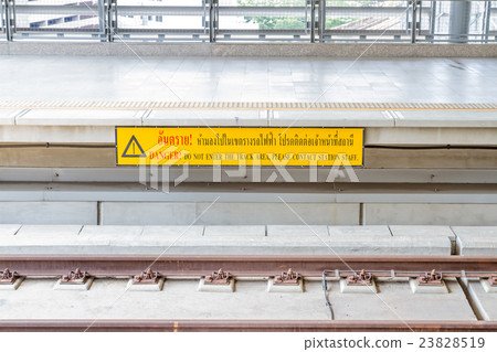 train platform warning sign train platform warning sign 23828519