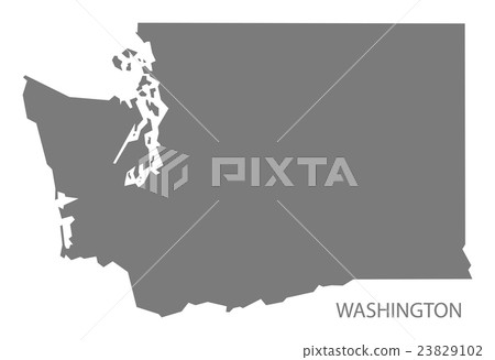 Washington USA Map grey Washington USA Map grey 23829102