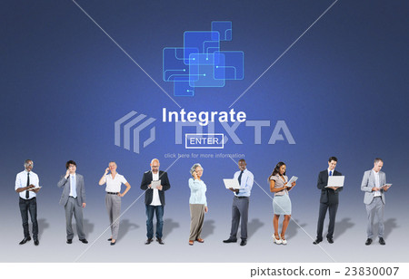Integrate Circuit Links Merge Concept Integrate Circuit Links Merge Concept 23830007