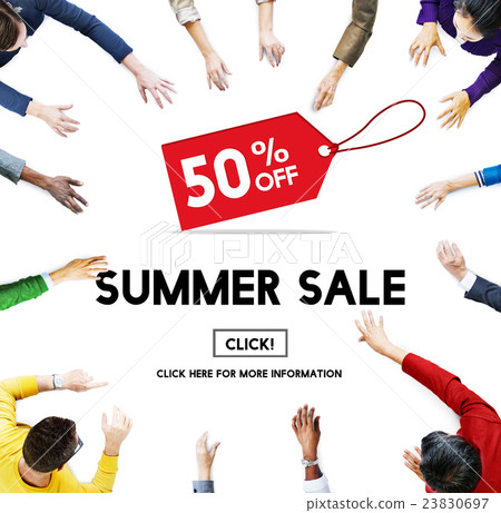 Summer Sale Advertising Discount Promotion Concept 23830697