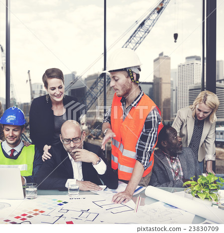 Architect Construction Brainstorming Engineer Discussion Concept Architect Construction Brainstorming Engineer Discussion Concept 23830709