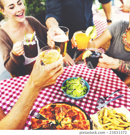 Dining Dinner Drinking Brunch Lifestyle Friendship Concept 23831372