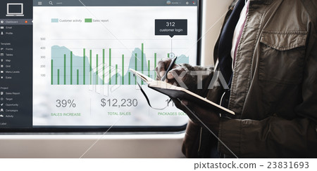 Customer Marketing Sales Dashboard Graphics Concept 23831693