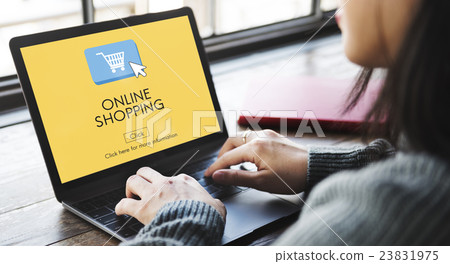 Online Shopping E-business Digital Technology Concept Online Shopping E-business Digital Technology Concept 23831975