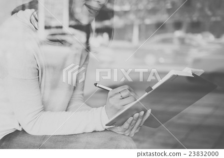 Asian Lady Writing Notebook Diary Concept Asian Lady Writing Notebook Diary Concept 23832000