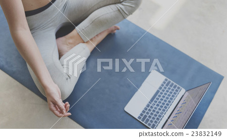 Woman Yoga Practice Pose Training Concept 23832149