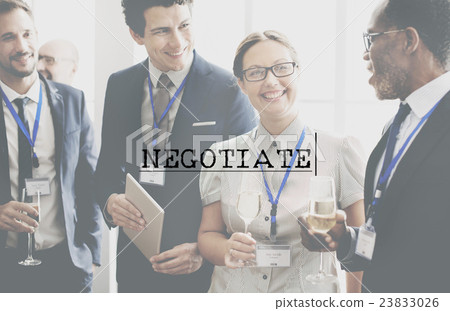 Negotiate Collaboration Business Agreement Deal Concept Negotiate Collaboration Business Agreement Deal Concept 23833026