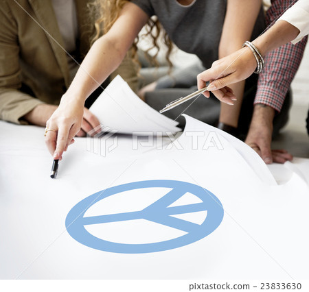 Peaceful Symbol Happiness Liberty Concept Peaceful Symbol Happiness Liberty Concept 23833630