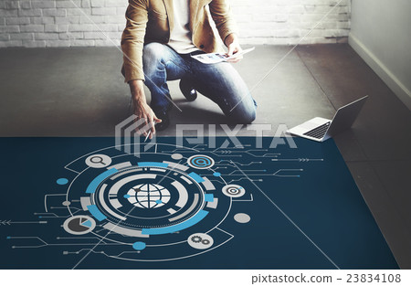 Digital Hud Target Symbol Graphics Concept 23834108