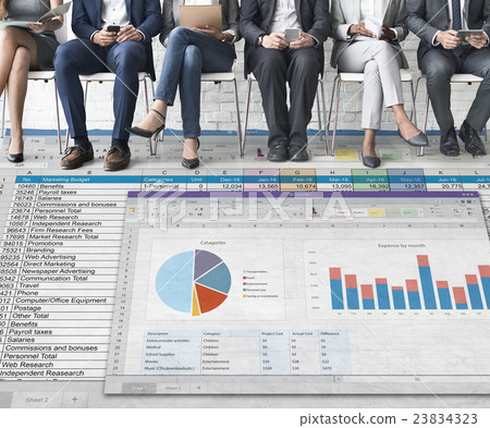 Spreadsheet Document Financal Report Concept 23834323