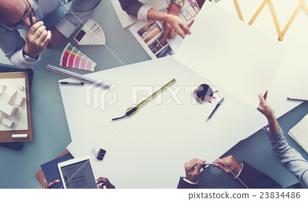 Business People Planning Blueprint Architecture Concept Business People Planning Blueprint Architecture Concept 23834486