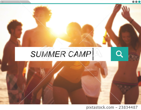 Summer Camp Vacation Holiday Leisure Happiness Concept 23834487