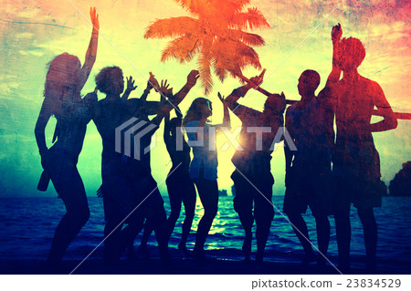 Young Adult Togetherness Party Fun Freedom Beach Summer 23834529