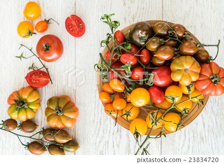 圖庫照片: colorful tomatoes