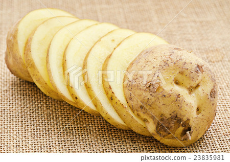 Fresh Potato slices. Fresh Potato slices. 23835981