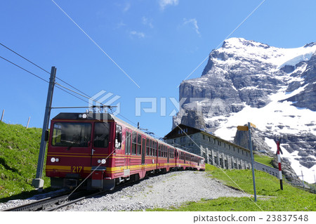 Jungfrau railway running mountain in the Alps 23837548