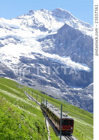 Jungfrau railway running mountain in the Alps Jungfrau railway running mountain in the Alps 23837561