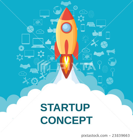 Start up concept flat style. 23839663