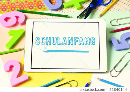 text Schulanfang, back to school in german 23840144