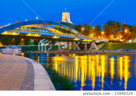Gediminas Tower and Mindaugas Bridge, Vilnius 23840224