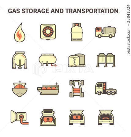 Gas transportation icon Gas transportation icon 23841324