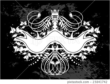 Decorative frame with crown Decorative frame with crown 23841742
