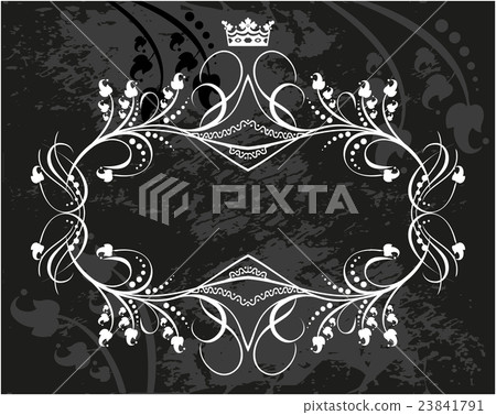 Decorative frame with crown Decorative frame with crown 23841791