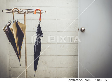 Hanging umbrellas retro tone Hanging umbrellas retro tone 23841973