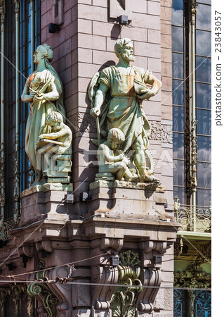 architectural elements of the buildings 23843057